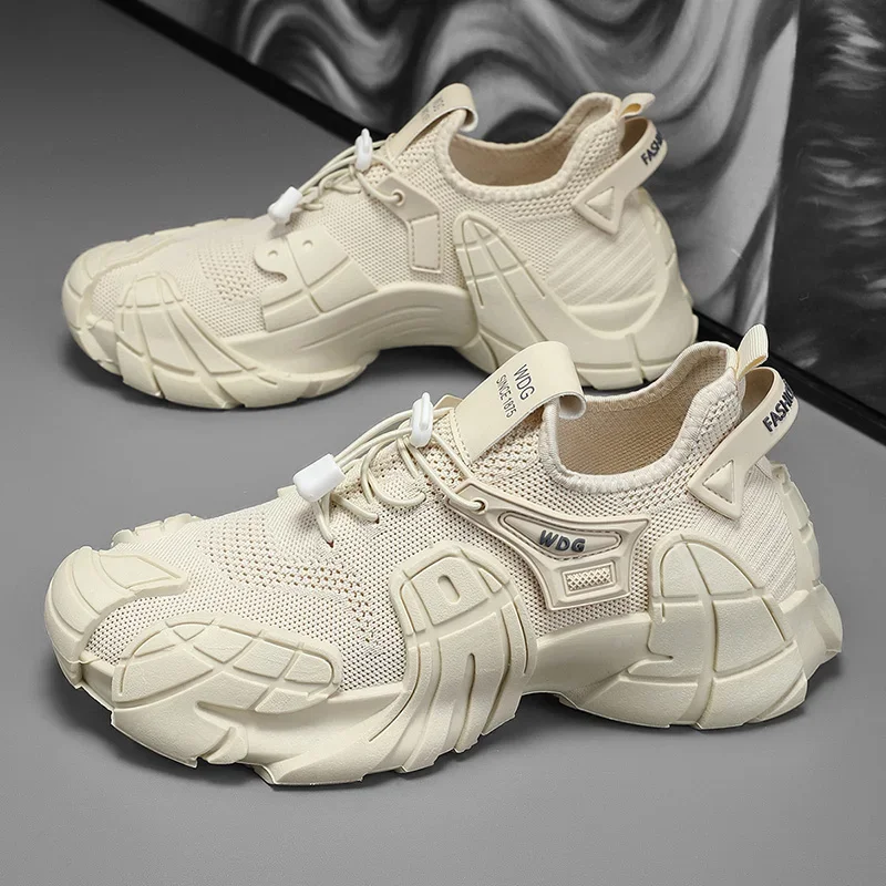 Man Daily Breathable Casual Walking Shoes Fashion Running Sneakers Comfy Platform Tenis Shoes Summer Men Barefoot Sock Shoes