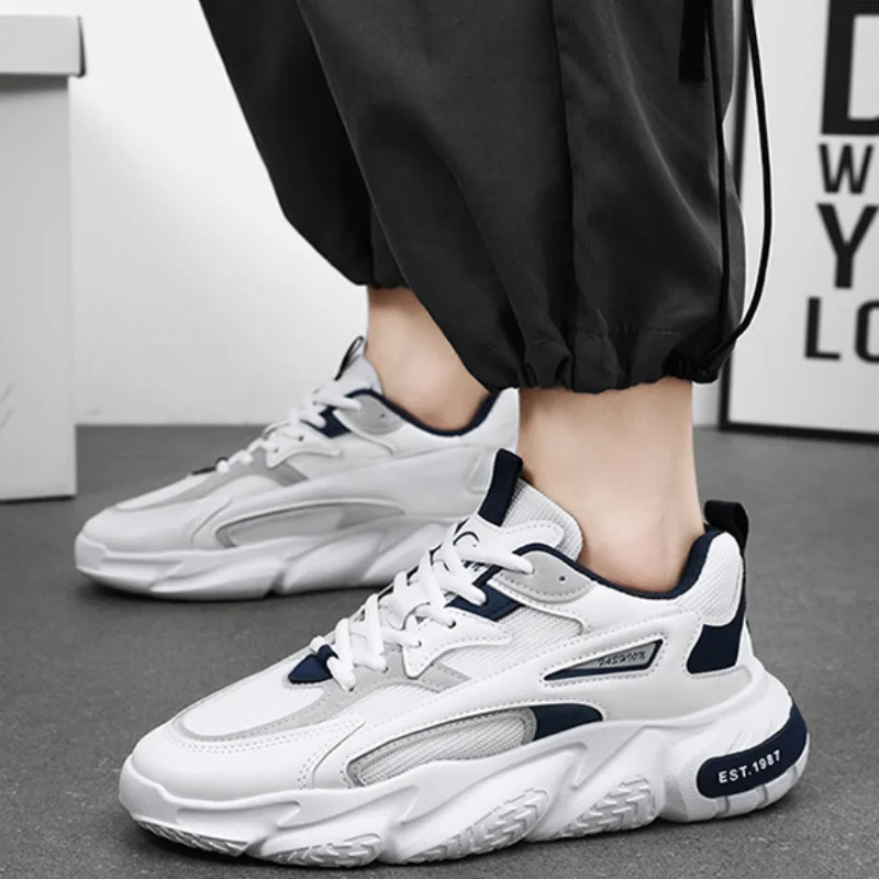 New Trend Men's Sneaker Platform Breathable Casual Shoes Mesh Lace Up Running Shoes Men Versatile Walking Shoe Zapatillas Hombre - Image 5