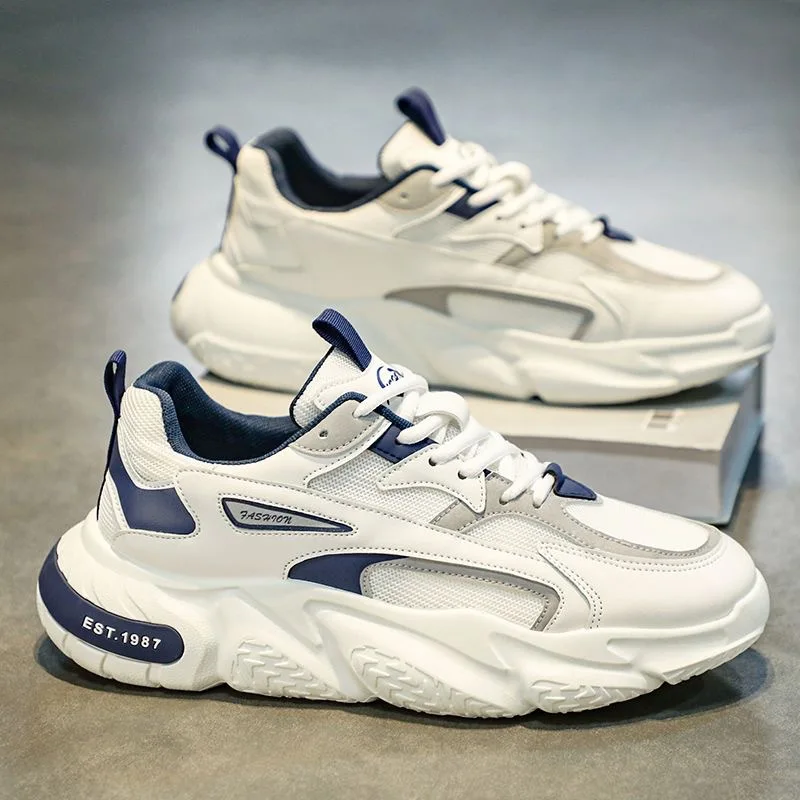 New Trend Men's Sneaker Platform Breathable Casual Shoes Mesh Lace Up Running Shoes Men Versatile Walking Shoe Zapatillas Hombre - Image 2