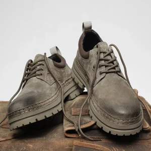 SMVP casual big-head leather shoes for men's outdoor wear and classic work shoes for men